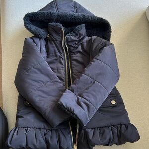 Tartine et Chocolat blue reversible coat size 5